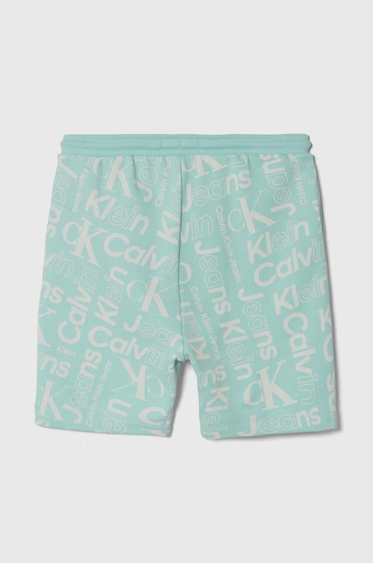 Παιδικό βαμβακερό σορτς Calvin Klein Jeans IB0IB02105.PPYH τιρκουάζ SS24