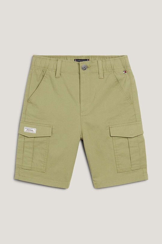 Παιδικό σορτς Tommy Hilfiger με ελαστάν πράσινο KB0KB08799.128.176.PPYH