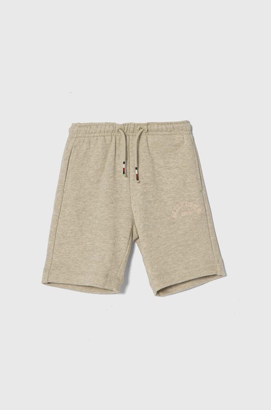 Dětské kraťasy Tommy Hilfiger pletenina béžová KB0KB08843.98.122.PPYH