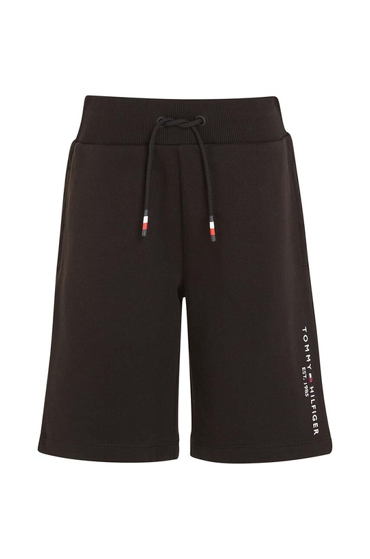 Dětské bavlněné šortky Tommy Hilfiger KB0KB08984.98.122.PPYH černá SS24