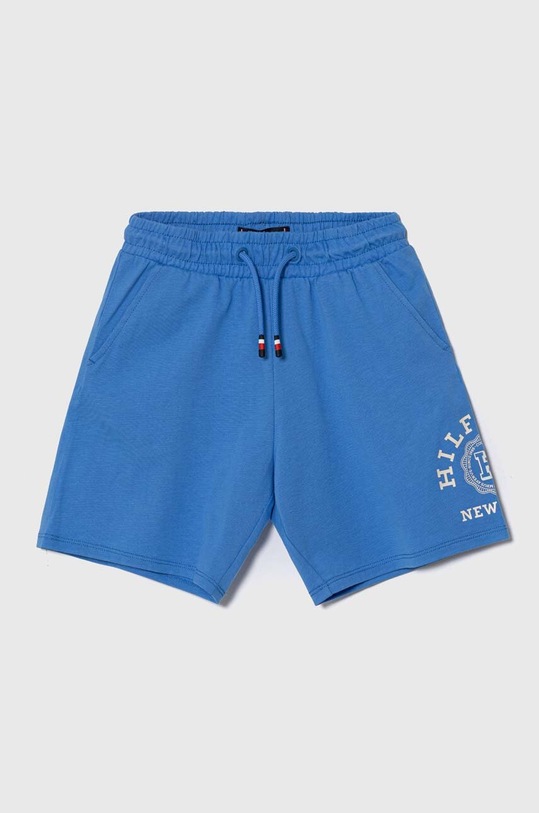Παιδικό βαμβακερό σορτς Tommy Hilfiger βαμβάκι μπλε KB0KB09002.128.176.PPYH