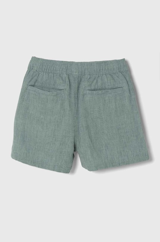 Παιδικό λινό σορτς Abercrombie & Fitch KI228.4031 πράσινο SS24