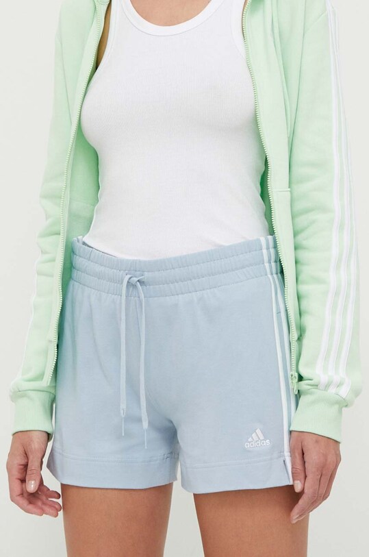 adidas pantaloni scurți tricotaj albastru IR7460