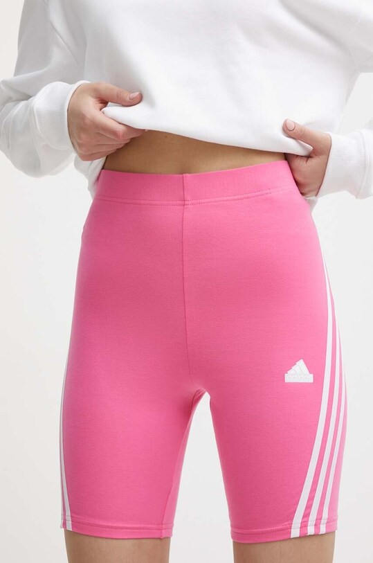 adidas pantaloni scurti tricotaj roz IS3630