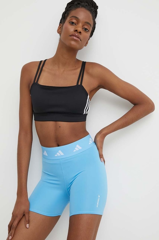 adidas Performance szorty treningowe Techfit z elastanem niebieski IU1858