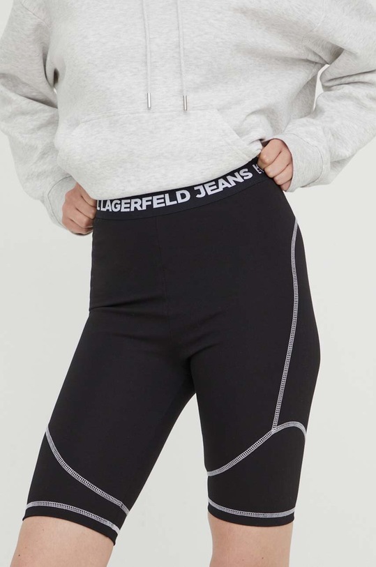 Šortky Karl Lagerfeld Jeans s elastanom čierna 240J1005