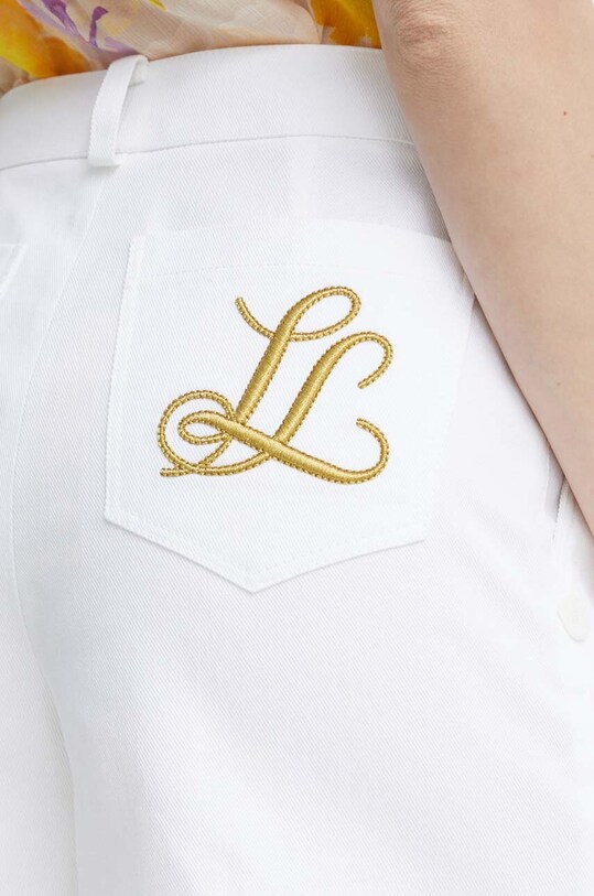 Luisa Spagnoli pantaloni scurti RUNWAY COLLECTION alb 541105.