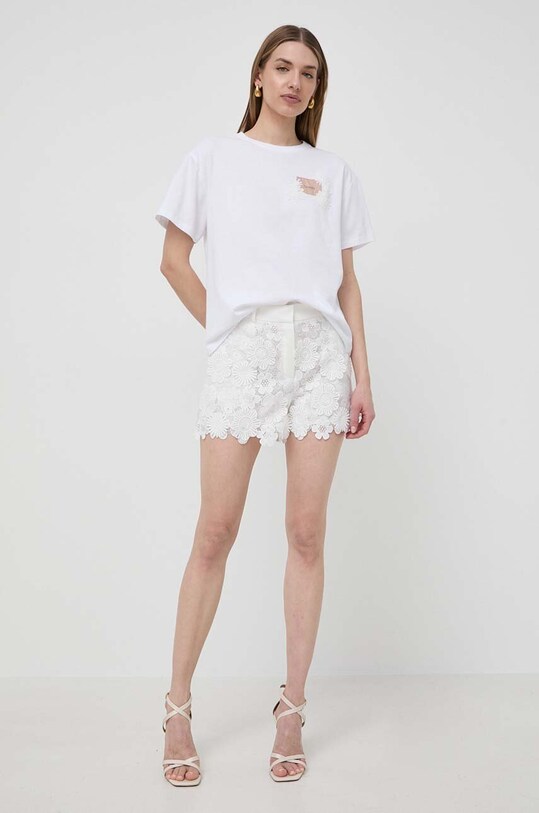 Luisa Spagnoli pantaloni scurti 541055 alb SS24