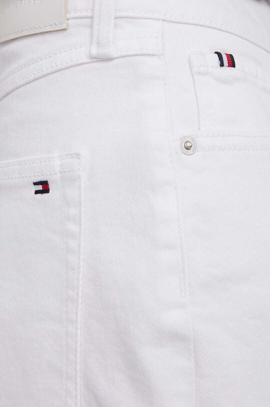Tommy Hilfiger pantaloni scurți jeans WW0WW41321 alb