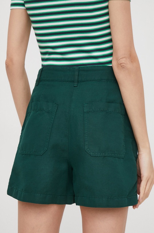 Odzież Tommy Hilfiger szorty z domieszką lnu WW0WW41603 zielony