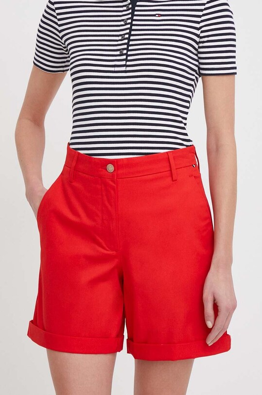 Kratke hlače Tommy Hilfiger bez uzorka crvena WW0WW41769