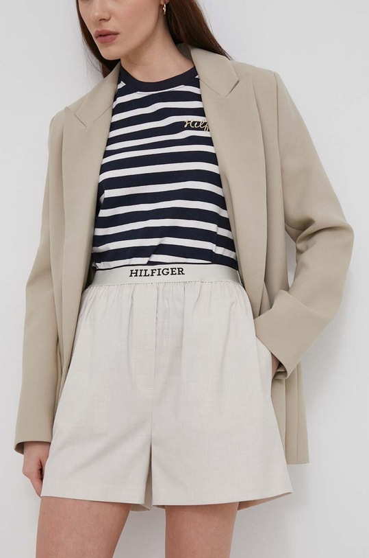 Tommy Hilfiger szorty z elastanem beżowy WW0WW41786