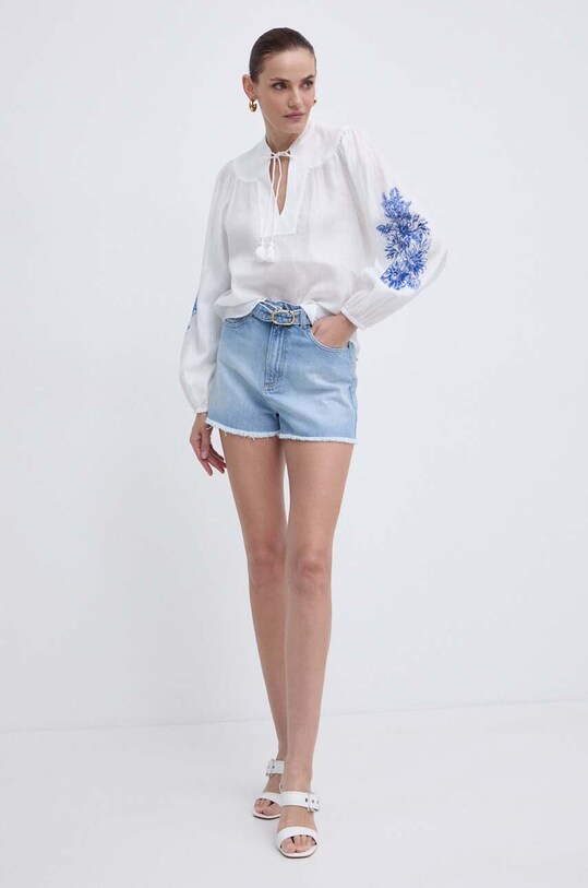 Twinset szorty jeansowe 241TT2392 niebieski SS24