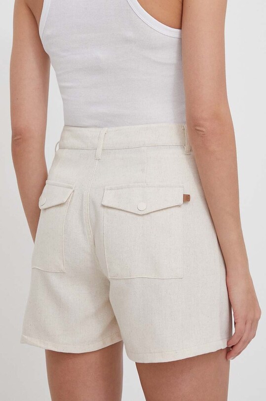 Îmbrăcăminte Pepe Jeans pantaloni scurți din amestec de in PL801093 bej