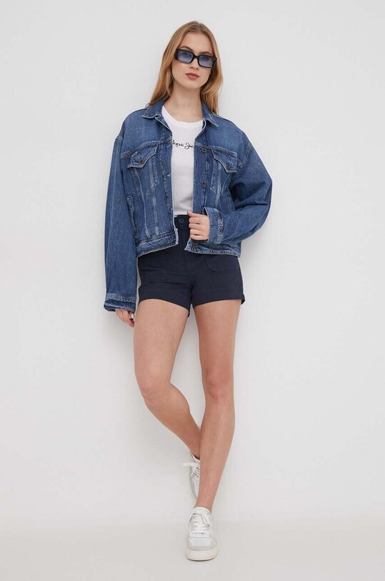 Kratke hlače Pepe Jeans VALENTINA PL801096 mornarsko plava SS24