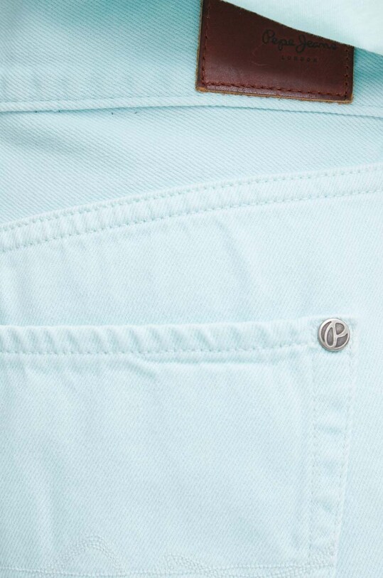 Pepe Jeans pantaloni scurti jeans turcoaz PL801108YH1