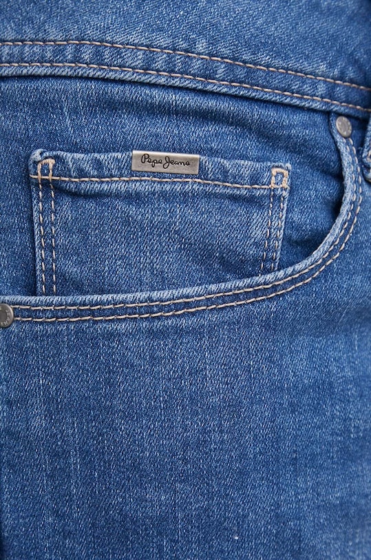 Rifľové krátke nohavice Pepe Jeans RELAXED SHORT MW modrá PL801109HT1
