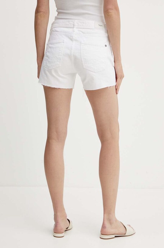 Odzież Pepe Jeans szorty jeansowe RELAXED SHORT MW PL801110TB9 biały