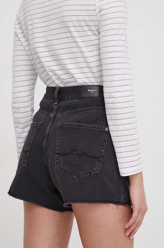 Odzież Pepe Jeans szorty jeansowe A-LINE SHORT UHW PL801112RH5 czarny
