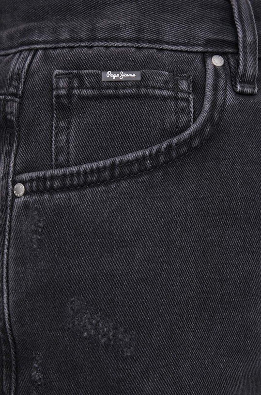 Pepe Jeans szorty jeansowe A-LINE SHORT UHW czarny PL801112RH5