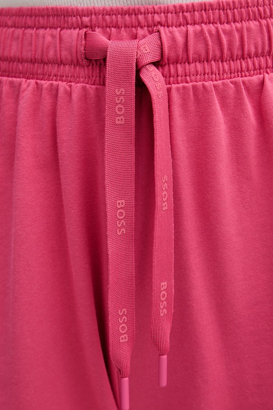 BOSS къс панталон тип анцуг дамски от памук с еластан CI_Shorts CW розов 50515606