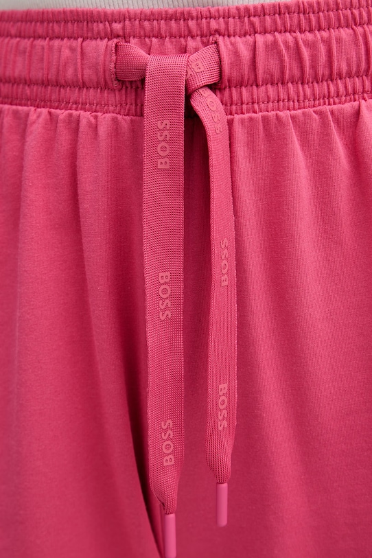BOSS σορτς επίσημα γυναικεία από βαμβάκι με ελαστάν CI_Shorts CW ροζ 50515606