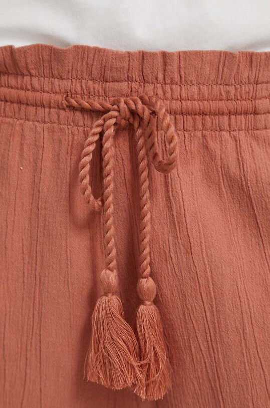 Roxy pantaloni scurti din bumbac maro ERJNS03496