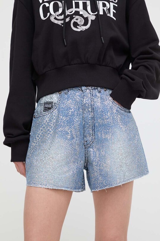 Versace Jeans Couture szorty jeansowe wzorzyste niebieski 76HAD514.DS013M30