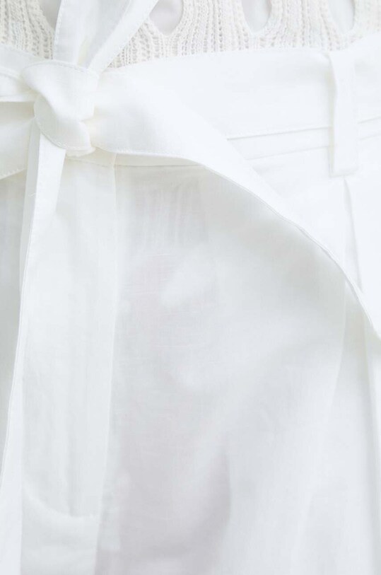 Šortky s prímesou ľanu Pinko biela 101924.A1LC