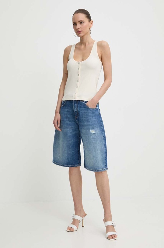 Pinko pantaloni scurti jeans 103581.A1X6 albastru SS24