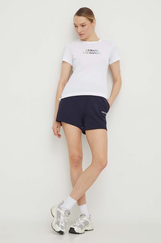 Armani Exchange pantaloni scurti din bumbac 3DYS72.YJDBZ bleumarin SS24