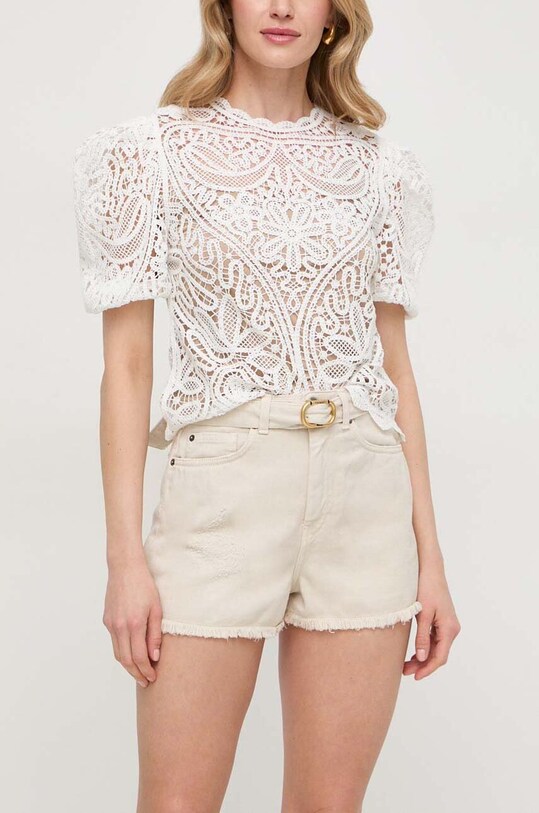Twinset farmer rövidnadrág sima bézs 241TT2382
