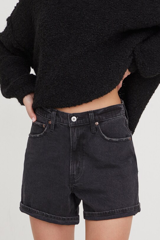 Abercrombie & Fitch pantaloni scurti jeans jeans negru KI149.4092.975