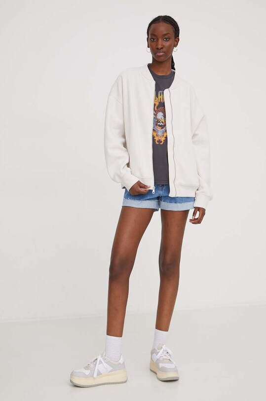 Hollister Co. pantaloni scurti jeans KI349.4168.278 albastru SS24