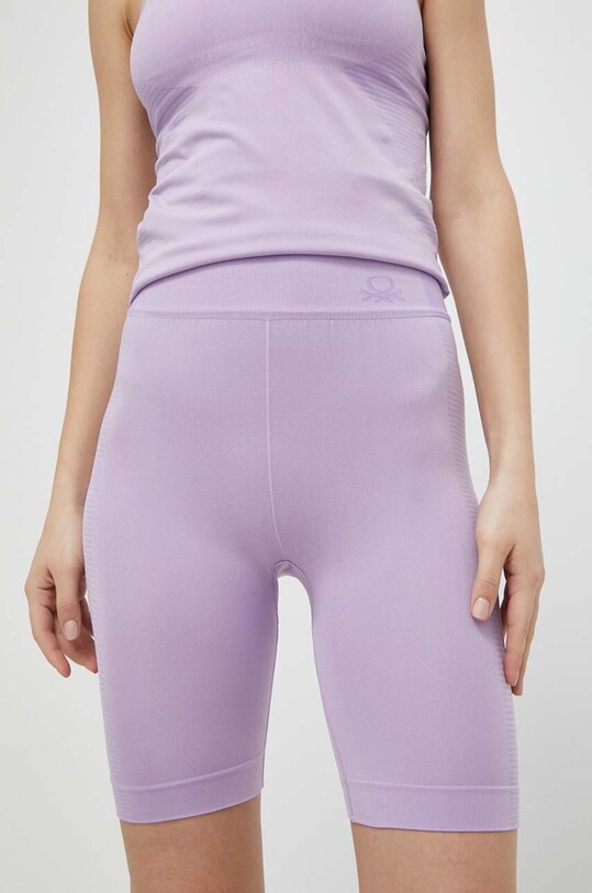 Шорти United Colors of Benetton трикотаж фіолетовий 1KIJ3900C