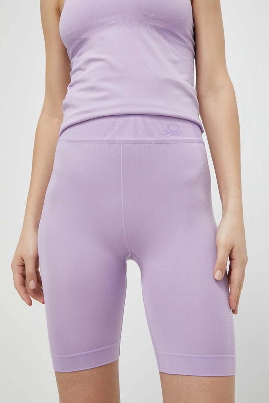 United Colors of Benetton pantaloni scurti tricotaj violet 1KIJ3900C