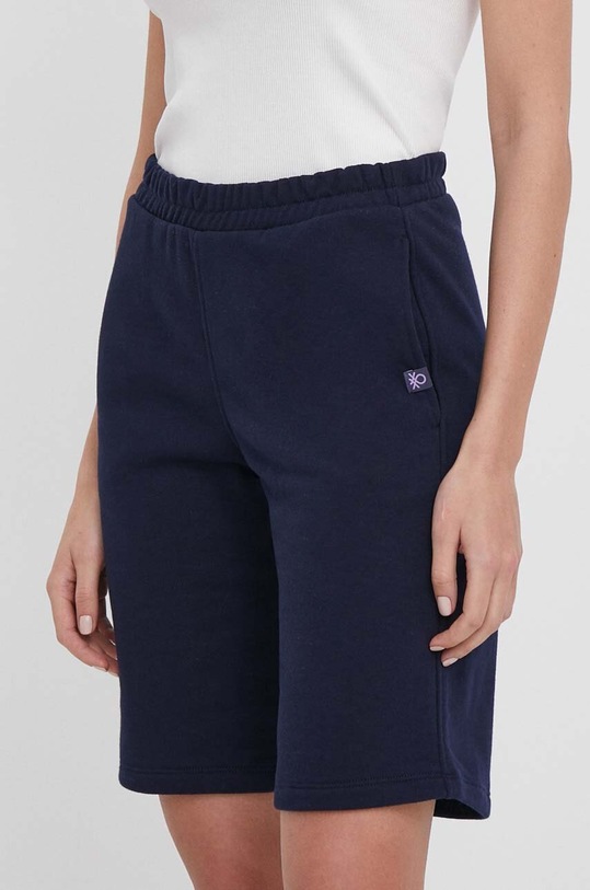 United Colors of Benetton szorty dzianina granatowy 31NB3900J