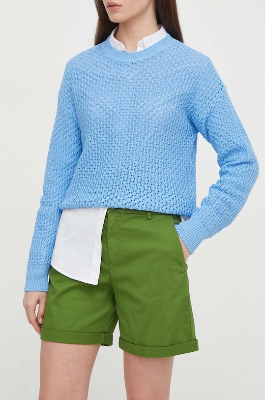 Kraťasy United Colors of Benetton high zelená 4CDR592G4