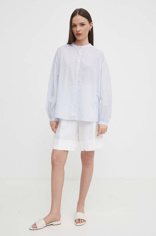 United Colors of Benetton szorty lniane 4AGHD900D biały SS24