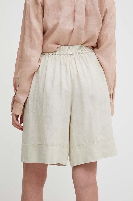 Odzież United Colors of Benetton szorty lniane 4AGHD900D beżowy
