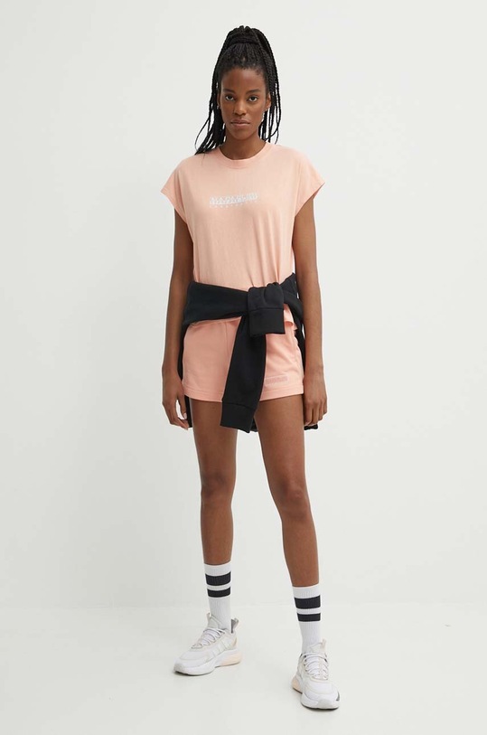 Bavlněné šortky Napapijri N-Iaato NP0A4HNPP1I1 oranžová SS24