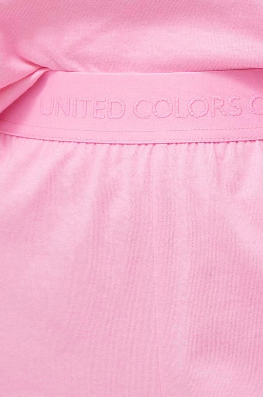 Společenské bavlněné šortky United Colors of Benetton růžová 30963900F