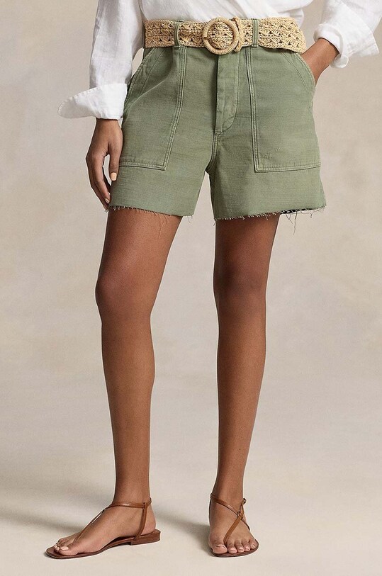 Polo Ralph Lauren pantaloni scurti din bumbac 211949934 verde SS25