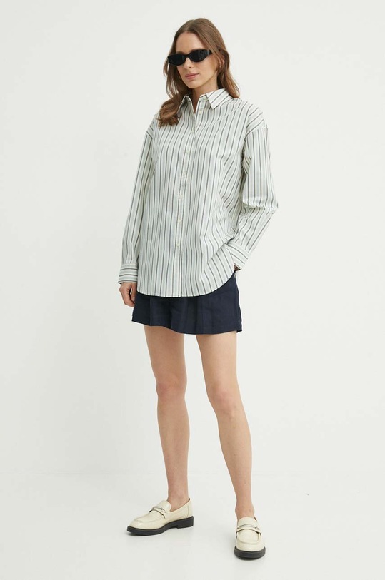 Sisley szorty lniane 4AGHL9013 granatowy SS24