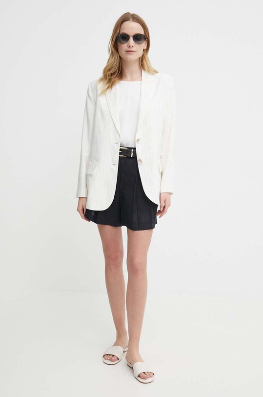 Plátěné kraťasy Sisley 4AGHL9013 černá SS24