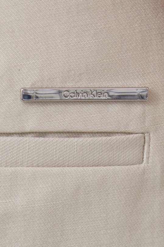 Λινό σορτς Calvin Klein μπεζ K20K206671