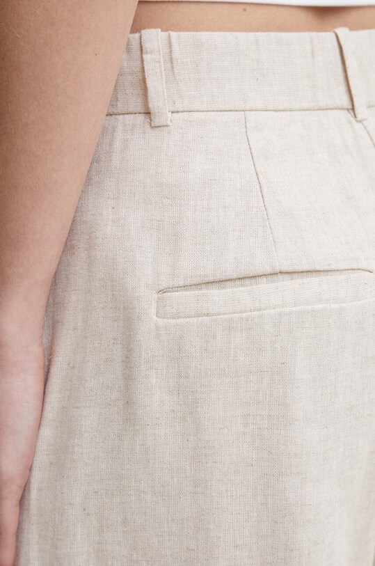 Lanene kratke hlače Abercrombie & Fitch KI149.4037.185 bež