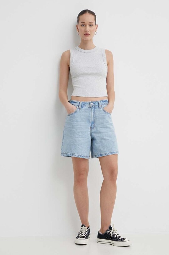 Abercrombie & Fitch pantaloni scurti jeans KI149.4049.280 albastru SS24