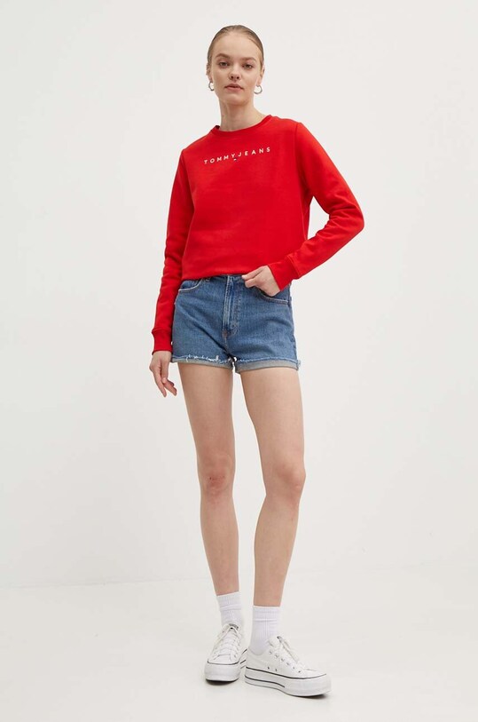 Abercrombie & Fitch pantaloni scurti jeans KI149.4076.278 albastru SS24