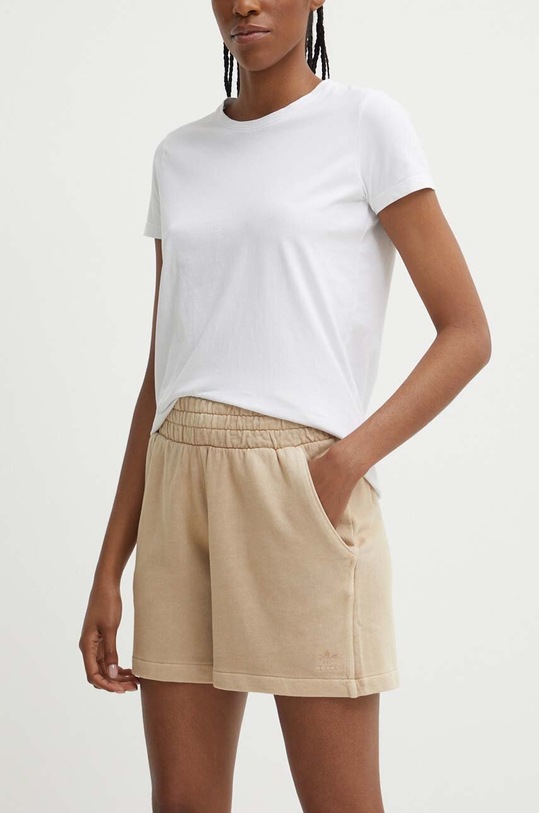 adidas Originals szorty bawełniane bawełna beżowy IT4288